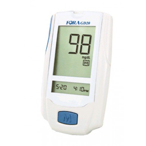 FORA® G 20 Blood Glucose Meter 7 Second Results Stores up to 450 Results No Coding Required (843591_EA)