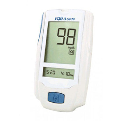 FORA® G 20 Blood Glucose Meter 7 Second Results Stores up to 450 Results No Coding Required (843591_EA)