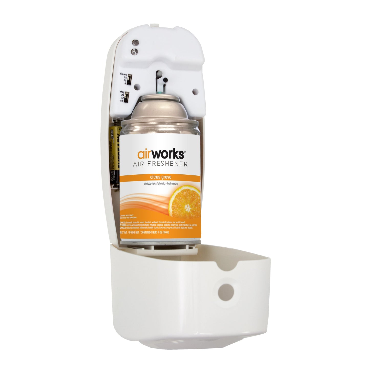 Hospeco® Airworks® Restroom Metered Aerosol 7oz Citrus Grove, Pack of 12 (HOS07931)