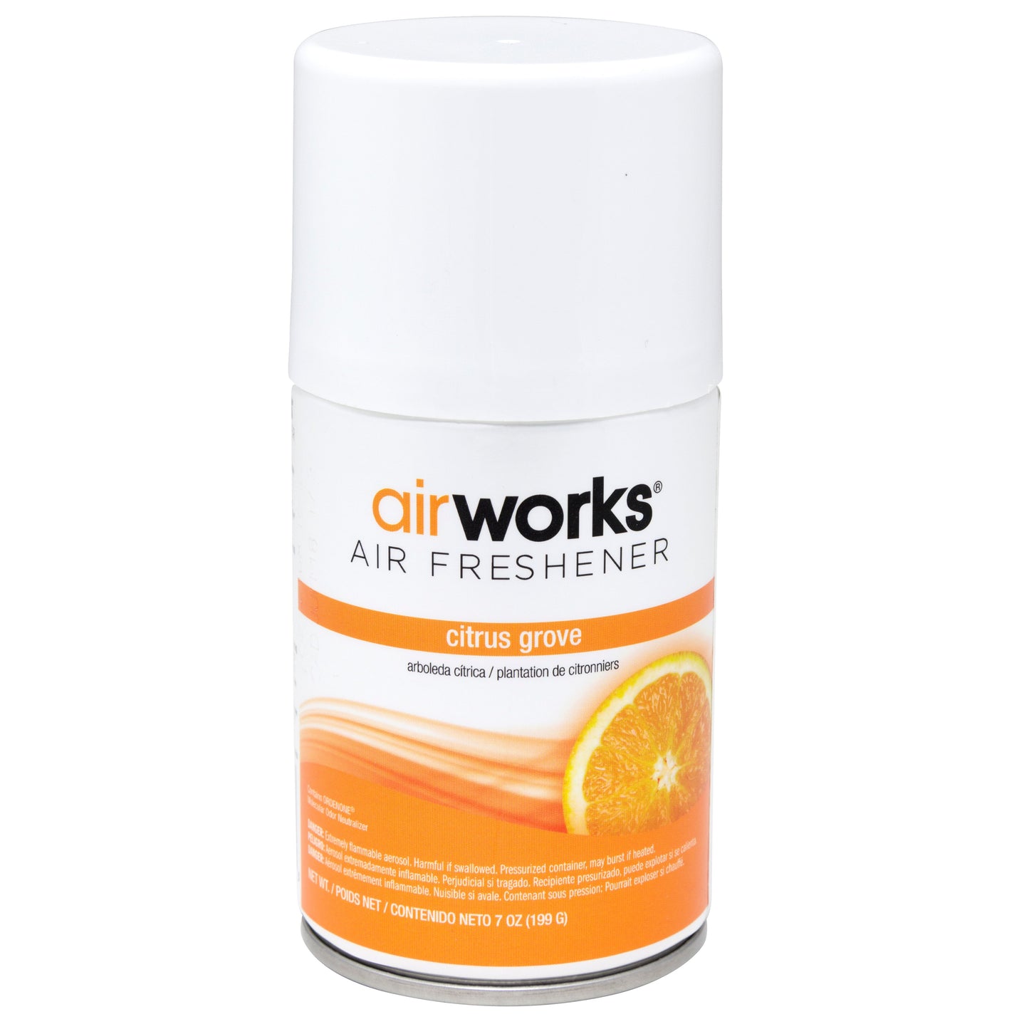 Hospeco® Airworks® Restroom Metered Aerosol 7oz Citrus Grove, Pack of 12 (HOS07931)