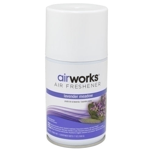 Hospeco® Airworks® Restroom Metered Aerosol 7oz Lavender Meadow, Pack of 12 (HOS07936)