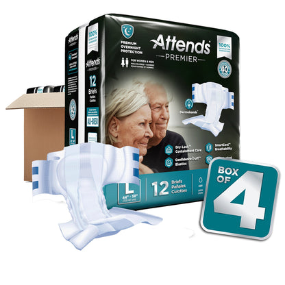Attends® Premier Unisex Adult Incontinence Brief Large Disposable Heavy Absorbency (1128074_CS)