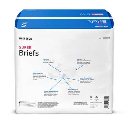 McKesson Unisex Adult Incontinence Brief Small Disposable Moderate Absorbency (1222507_CS)