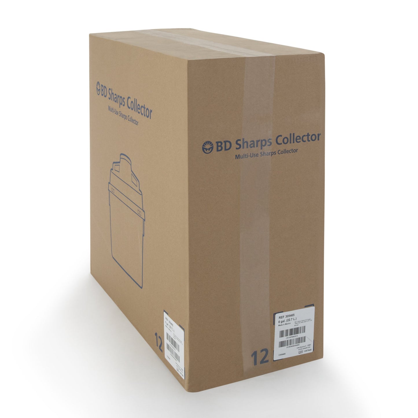 BD™ Sharps Container Red Base 17-1/2 X 12-4/5 X 8-4/5 Inch Vertical Entry 6 Gallon (190342_CS)
