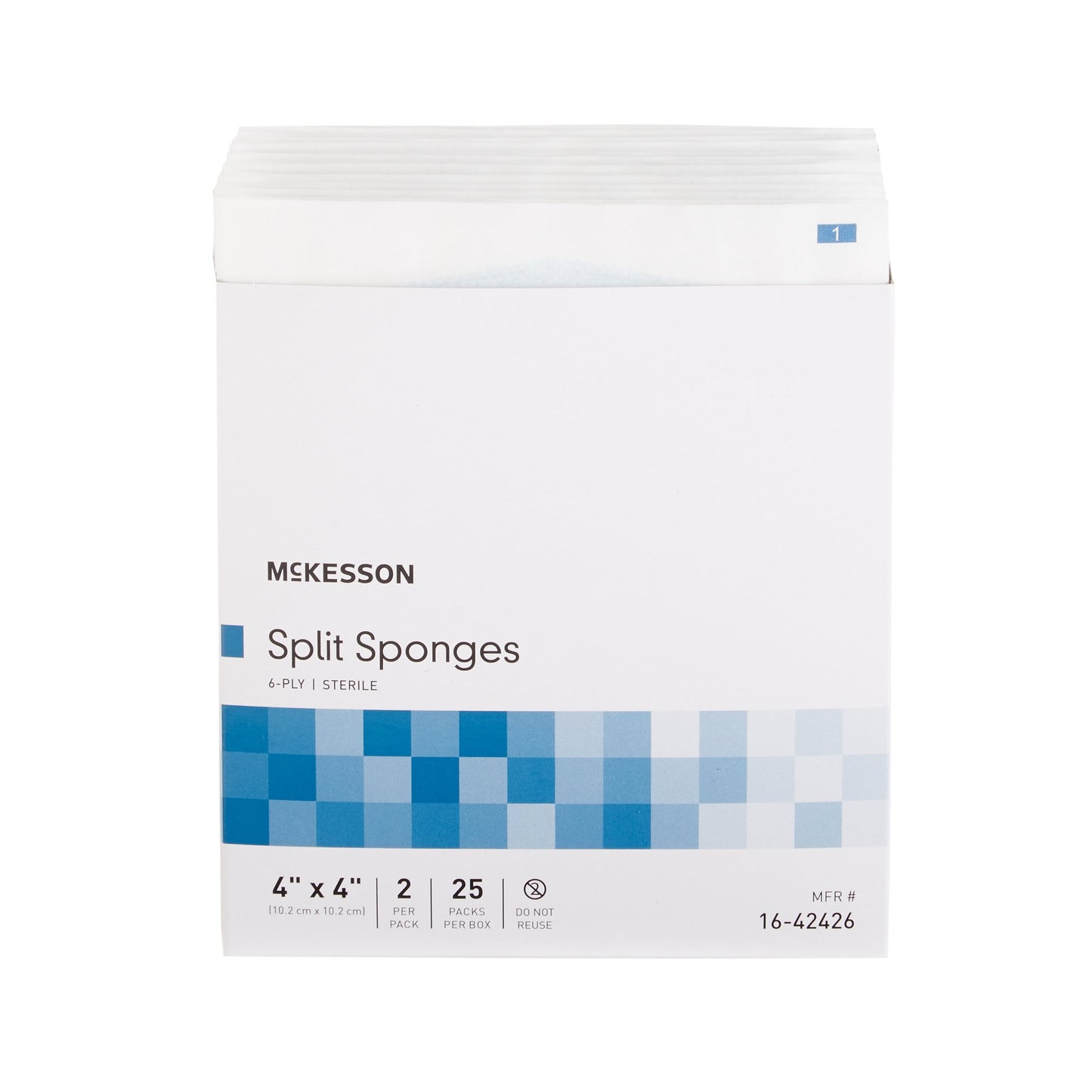 McKesson Drain Sponge 4 X 4 Inch 6-Ply Sterile 2 per Pack (446056_BX)
