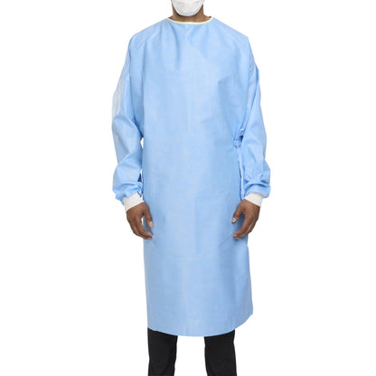 ULTRA Non-Reinforced Surgical Gown with Towel X-Large Blue Sterile AAMI Level 3 Disposable (217167_EA)