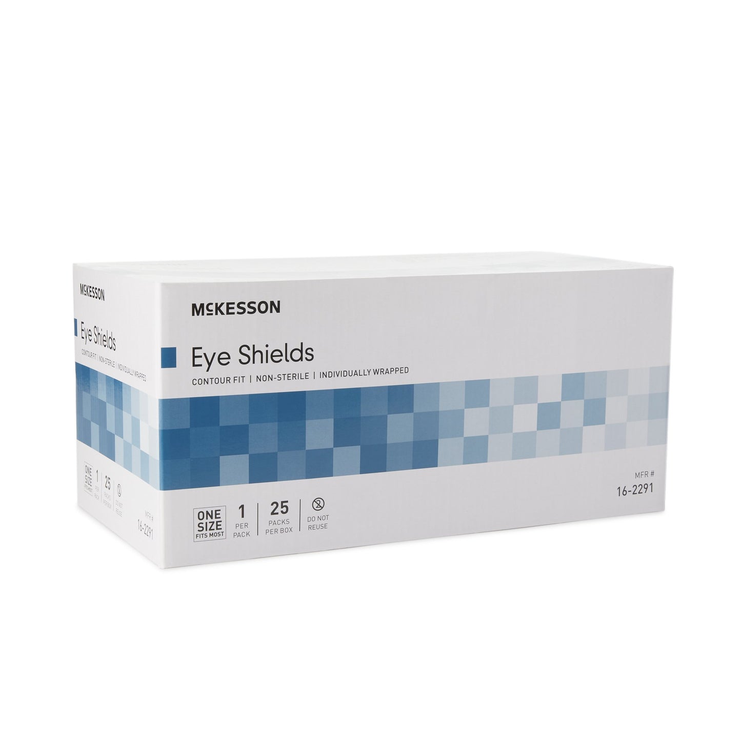 McKesson Eye Shield Side Shield Clear Tint Blue / Clear Frame Over Ear One Size Fits Most (1052254_BX)