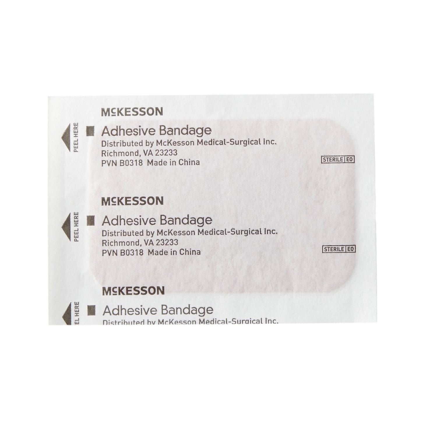 McKesson Adhesive Strip 2 X 3 Inch Fabric Rectangle Tan Sterile (466874_CS)