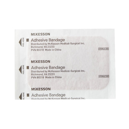 McKesson Adhesive Strip 2 X 3 Inch Fabric Rectangle Tan Sterile (466874_CS)