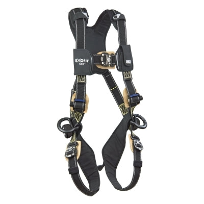 3M ExoFit NEX Arc Flash Harness w/PVC Coated Aluminum D-Rings, Back&Side D-Rings,XL (098-1103073)