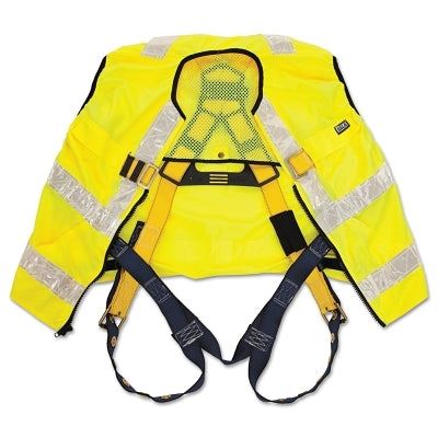 3M Delta Vest Hi-Vis Reflective Workvest Harness, Tongue Buckle, Yellow, Universal (098-1107420)