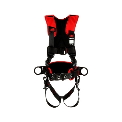 3M Protecta® Construction Style Positioning Harness, Comfort, D-Rings, Leg Buckles, SLR Adaptor, X-Lg, Pass-Through Chest Conn (098-1161207)