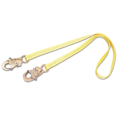 3M Web Adjustable Positioning Lanyard, 2ft, Snap Hook Connection, 310lb Cap, Yellow (098-1231102)