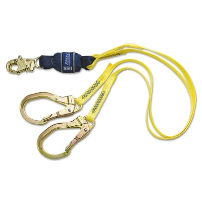 3M Force2 100 Tie-Off Shock Absorbing Lanyards, 6 ft, Snap Hook, 310/420 lb (098-1246159)