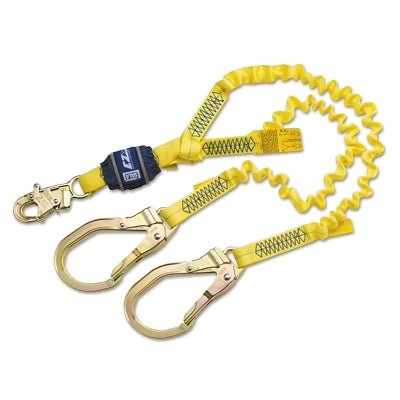 3M EZ-Stop 100% Tie-Off Shck Absorb Lnyrd, 6 ft, Self-Lck Snp Hk, 310lb Cap, Bl/Ylw (098-1246245)