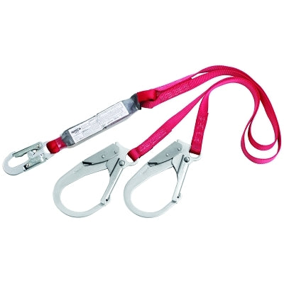 Capital Safety PRO Shock Absorbing Lanyard, 6 ft, Rebar Hook Connection, 2 Legs (098-1340180)