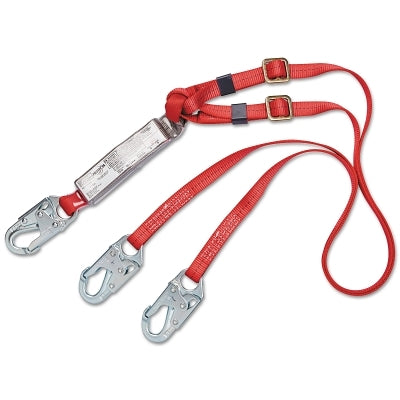 Capital Safety PRO Pack Adjustable 100 Tie-Off Shock Absorbing Lanyards, 6ft, Snaphook, 310lb (098-1342250)