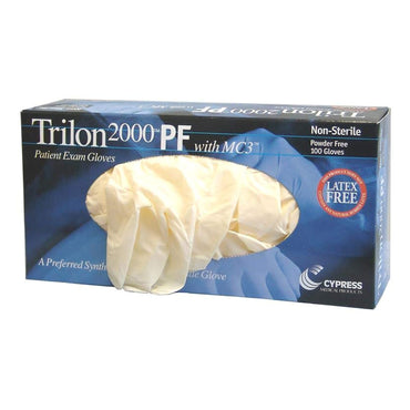 Trilon 2000® PF with MC3® Exam Glove Medium NonSterile Stretch Vinyl Standard Cuff Length Smooth Ivory Not Rated WITH PROP. 65 WARNING (457271_BX)