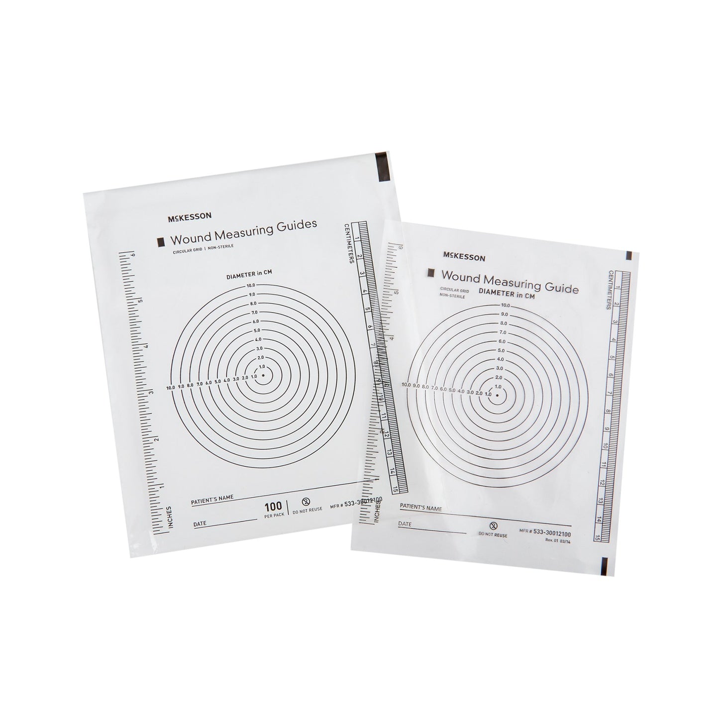 McKesson Wound Measuring Guide 5 X 7 Inch Clear Plastic NonSterile (580718_CS)