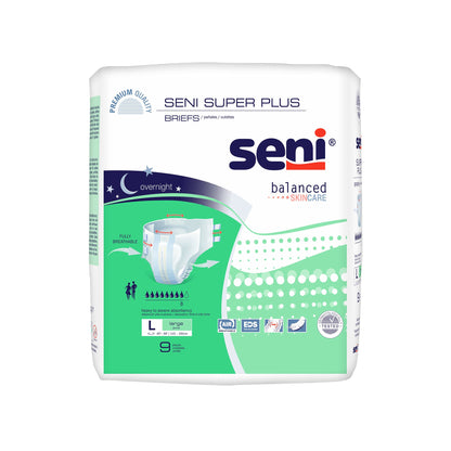 Seni® Super Plus Unisex Adult Incontinence Brief Large Disposable Heavy Absorbency (1163824_PK)