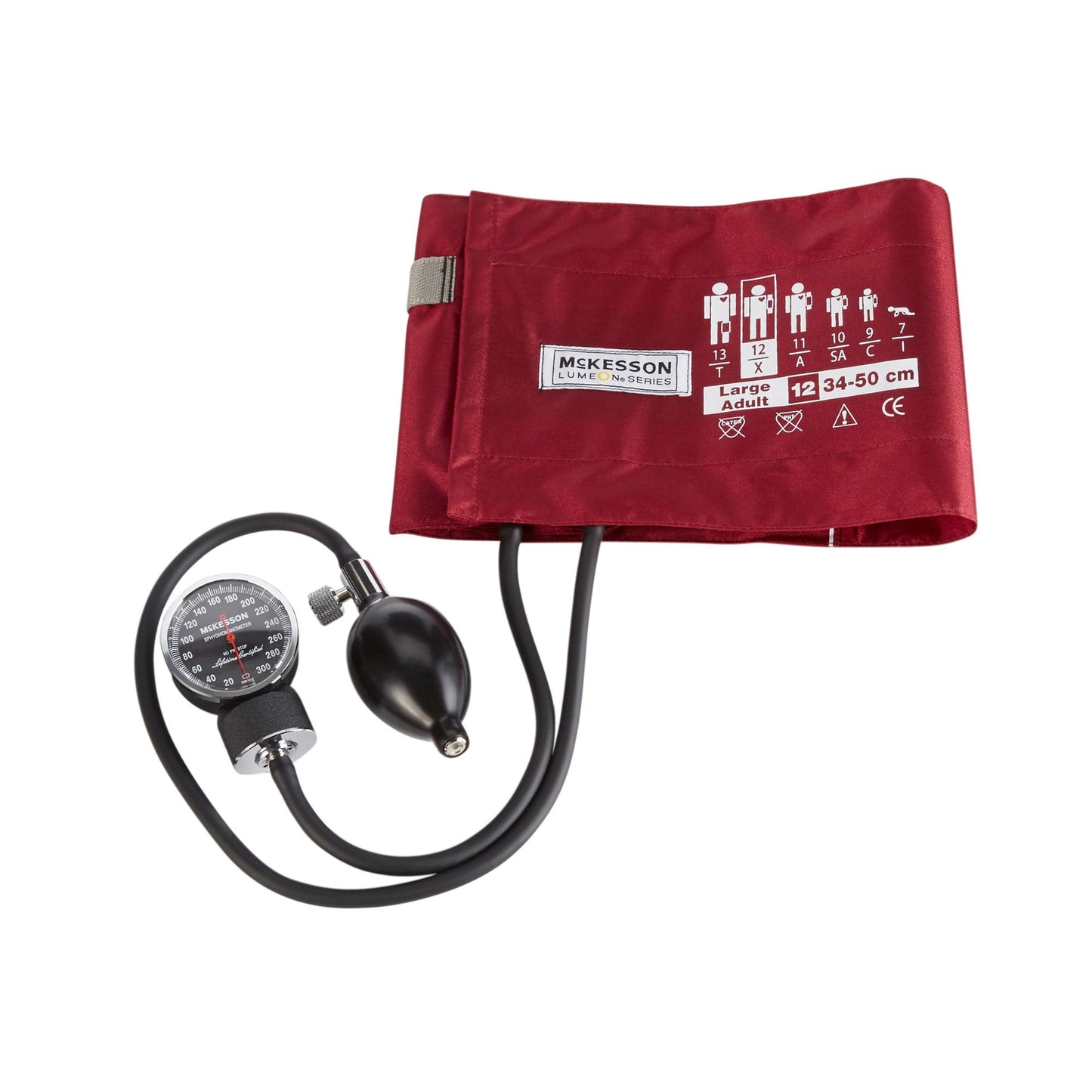 McKesson LUMEON™ Aneroid Sphygmomanometer Unit Large Adult Cuff Nylon Cuff 34 - 50 cm Pocket Aneroid (803187_CS)