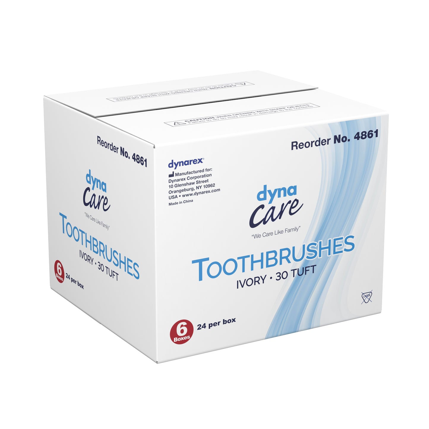 Dynarex® Toothbrush White Adult Soft (826973_BX)
