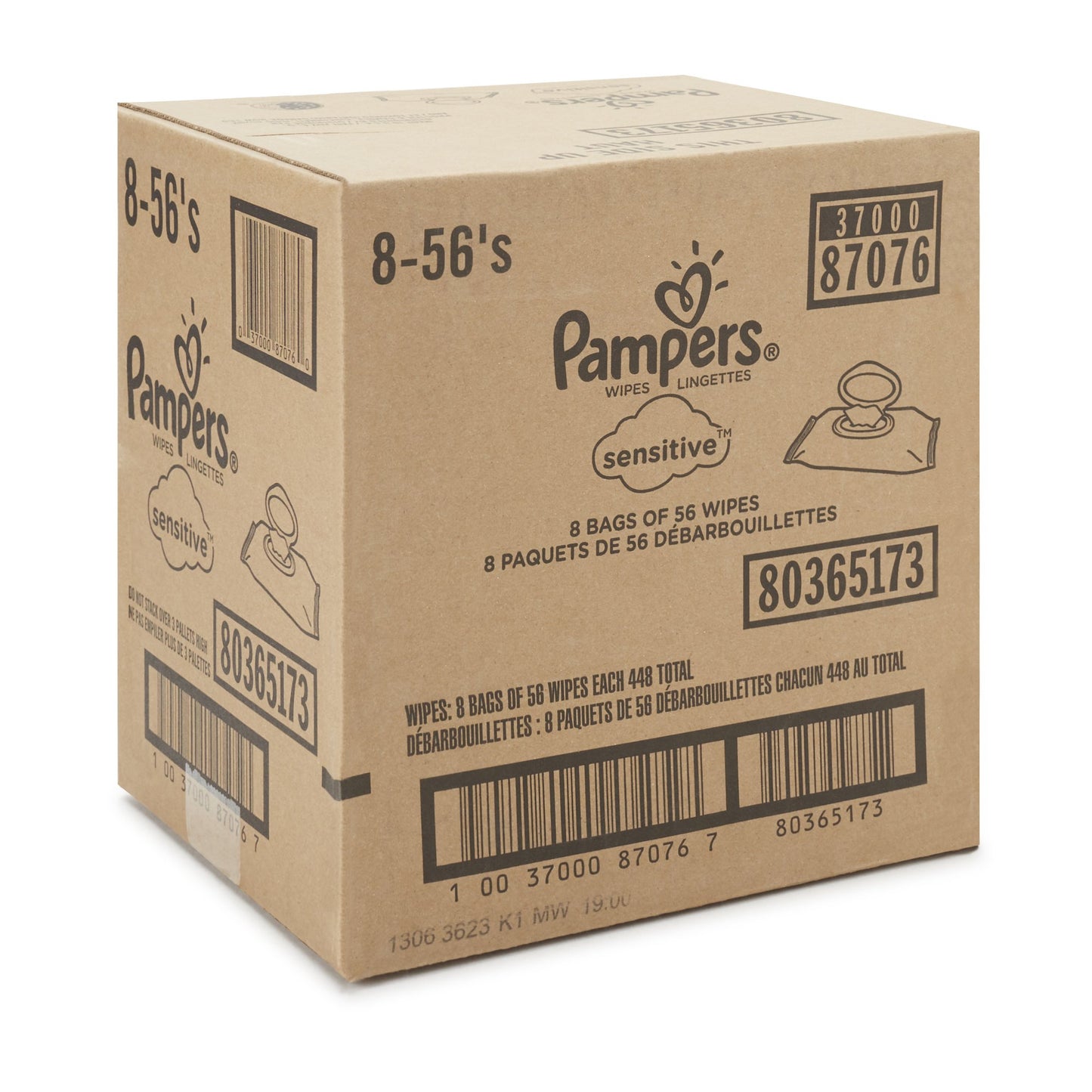 Pampers® Sensitive Baby Wipe Soft Pack Unscented 56 Count (1162631_CS)