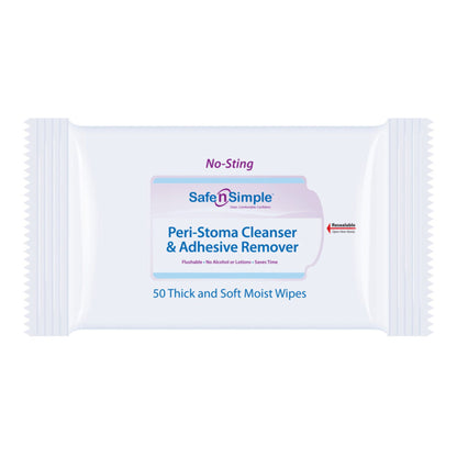 Safe n Simple™ Adhesive Remover Wipe 50 per Pack (704616_CS)