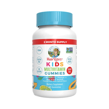 Mary Ruth's® Kids Multivitamin Dietary Supplement Vitamin A / C / D / E 390 mcg - 10 mg - 3 mcg - 4 mg Strength Gummie 60 Per Bottle Fruit Flavor (1271760_EA)
