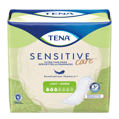 TENA Sensitive Care™ Ultra Thin Light Bladder Control Pad 10 Inch Length Light Absorbency Dry-Fast Core™ One Size Fits Most (1059446_BG)