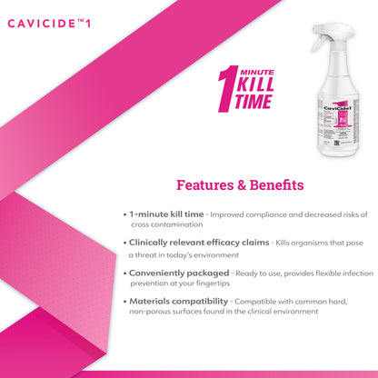 CaviCide1™ Surface Disinfectant Cleaner Alcohol Based Trigger Spray Liquid 24 oz. Bottle Alcohol Scent NonSterile (803720_EA)