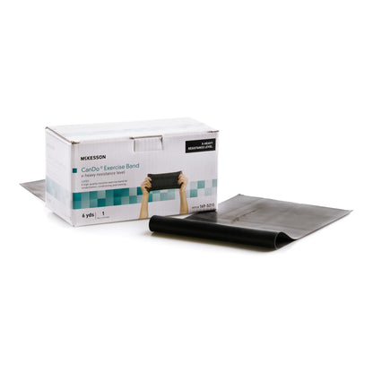 McKesson CanDo® Exercise Resistance Band Black 5 Inch X 6 Yard X-Heavy Resistance (1073315_EA)