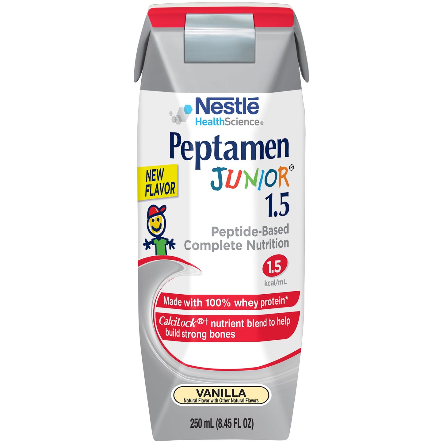 Peptamen Junior® 1.5 Pediatric Tube Feeding Formula Vanilla Flavor 250 mL Carton Liquid Whey Protein Impaired GI Function (1131600_CS)