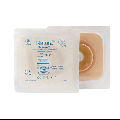 Natura™ Ostomy Barrier Moldable Durahesive® Adhesive 57 mm Flange Sur-Fit® Natura® System Hydrocolloid Tape Collar 7/8 to 1-1/4 Inch Opening (1087911_BX)