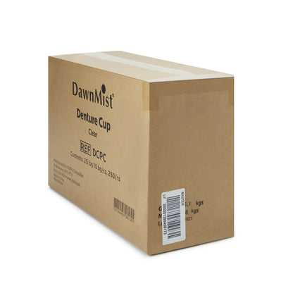 Dawn Mist® Denture Cup 8 oz. Clear Snap-On Lid Single Patient Use (626309_CS)