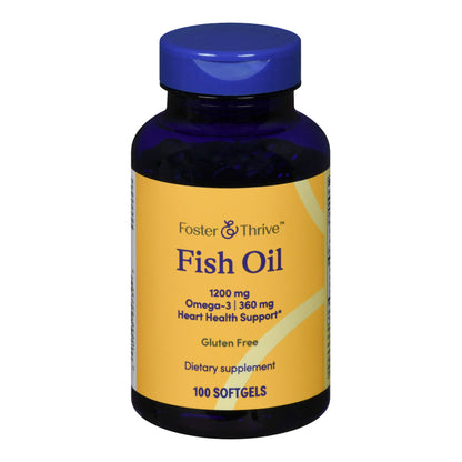 Foster & Thrive™ Omega 3 Supplement Fish Oil 1,200 mg Strength Softgel 100 per Bottle (1238889_BT)