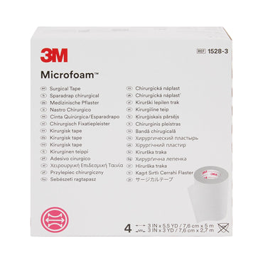 3M™ Microfoam™ Medical Tape White 3 Inch X 5-1/2 Yard Elastic / Foam NonSterile (5947_BX)