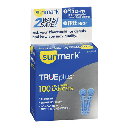 Sunmark® Lancet for Lancing Device 28 Gauge Non-Safety Twist Off Cap Multiple Sites (997488_BX)