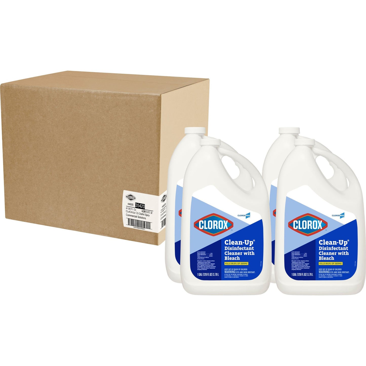 CloroxPro™ Clorox® Clean-Up® with Bleach Surface Disinfectant Cleaner Refill Manual Pour Liquid 1 gal. Jug Chlorine Scent NonSterile (898752_CS)