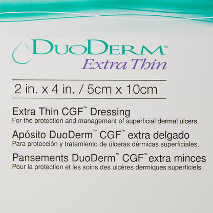 DuoDERM® Extra Thin CGF® Thin Hydrocolloid Dressing Film Backing 2 X 4 Inch Rectangle Hydrocolloid / Film (205196_BX)