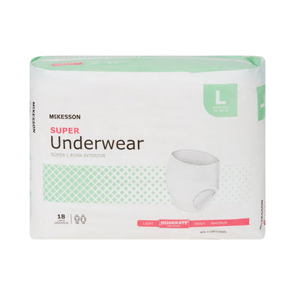 McKesson Unisex Adult Absorbent Underwear Pull On with Tear Away Seams Large Disposable Moderate Absorbency (1123833_BG)