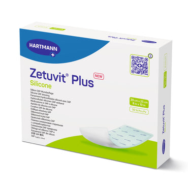 Zetuvit® Plus Silicone Super Absorbent Dressing Silicone Adhesive 8 X 10 Inch Rectangle (1181540_EA)