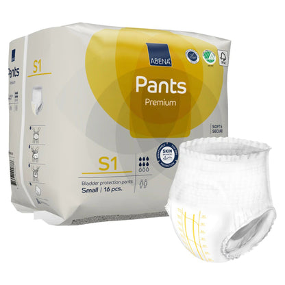 Abena® Premium Pants S1 Unisex Adult Absorbent Underwear Pull On with Tear Away Seams Small Disposable Heavy Absorbency (1218226_PK)