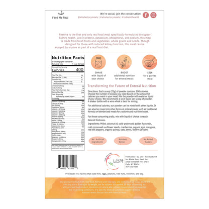 Restore Renal Support Oral Supplement Unflavored Powder 16 oz. Pouch (1223930_CS)