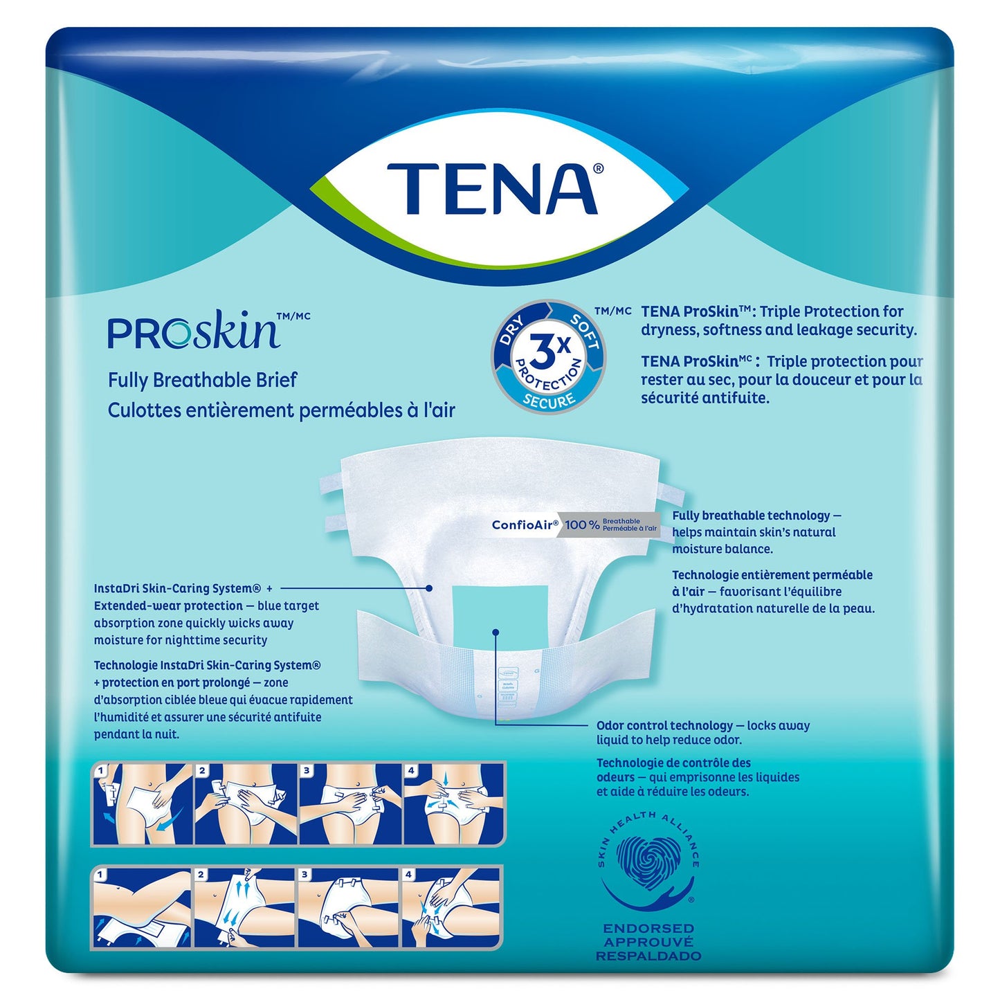 TENA ProSkin™ Ultra Unisex Adult Incontinence Brief Large Disposable Heavy Absorbency (321487_BG)