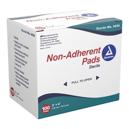 Dynarex® Non-Adherent Dressing 3 X 4 Inch Sterile 100 per Pack (246024_BX)