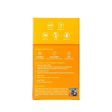 Liquid I.V.® Hydration Multiplier®+ Immune Suport Oral Electrolyte Solution Tangerine Flavor 0.56 oz. Electrolyte (1220423_BX)