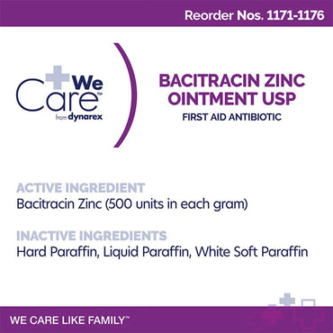 WeCare™ First Aid Antibiotic Bacitracin Zinc Ointment 15 oz. Jar (826465_EA)