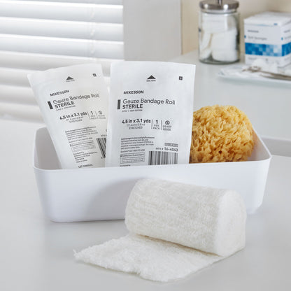 McKesson Fluff Bandage Roll 4-1/2 Inch X 3-1/10 Yard 8-Ply Sterile 1 per Pouch (1102426_CS)