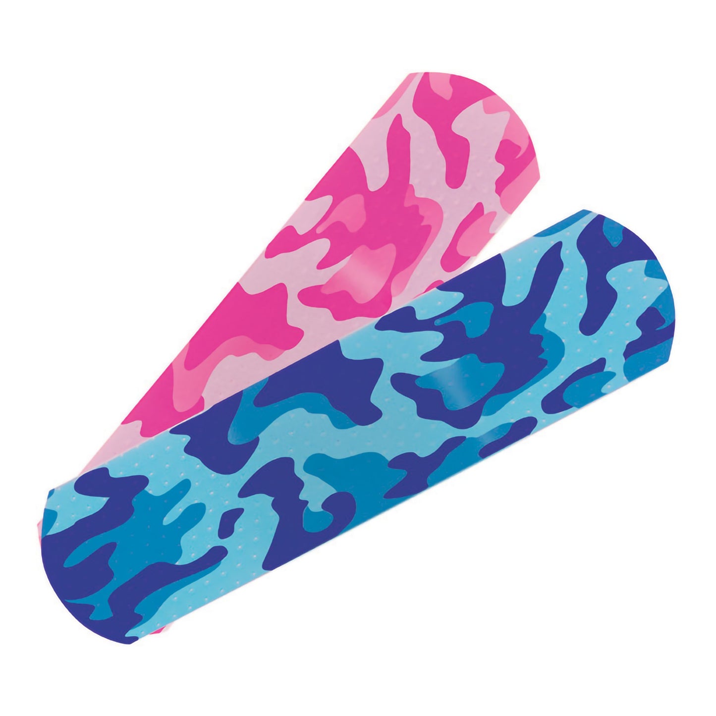 McKesson Kids™ Adhesive Strip 3/4 X 3 Inch Plastic Rectangle Kid Design (Blue / Pink Camo) Sterile (1055593_BX)